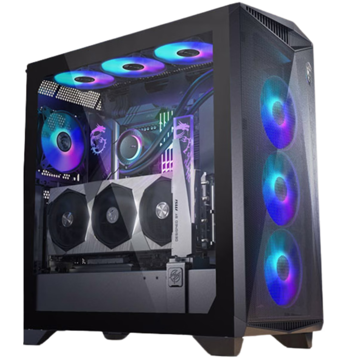 MSI Gungnir 300R  Gaming PC - Intel Core i9-14900KF , MSI NVIDIA RTX 4080 SUPER 16GB GPU , 32GB DDR5 RAM 6400MHz , 2TB SSD Gen 4 SAMSUNG , 1000W 80 PLUS Gold PSU, 360mm Liquid Cooler, WIFI -BT image