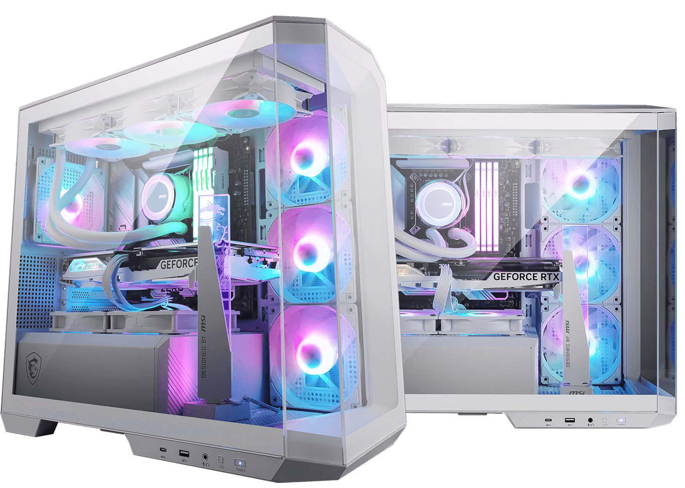Nanotech MSI Powered Project Zero Edition High-End Gaming PC: Ryzen 7 7800X3D 8-Core, AMD Radeon Rx 7900 GRE Gaming OC 16GB, 64GB RAM (2x32GB) DDR5,  4TB NVMe,  850W 80+ Gold, AIO Liquid CPU Cooler,  WiFi+BT, 1 Year Warranty thumbnail 2