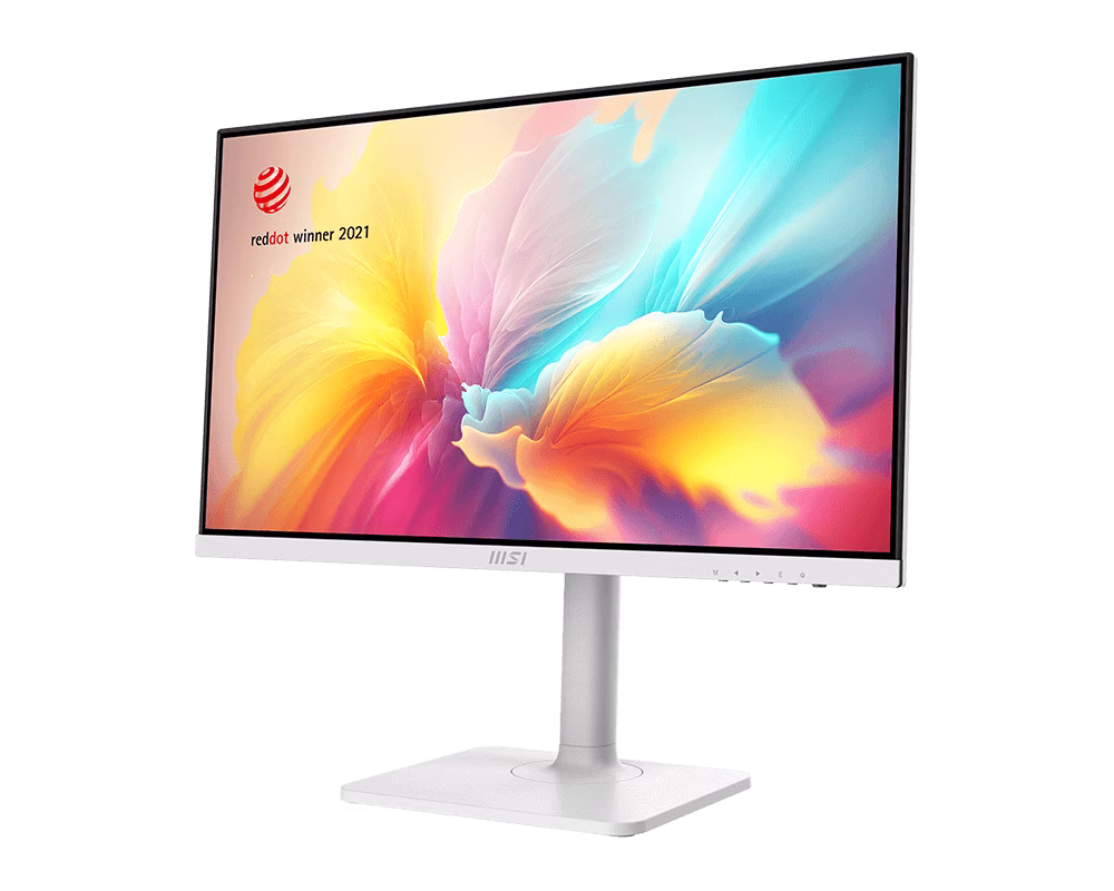 MSI Modern MD2412PW 23.8 Inch FHD Office Monitor - 1920 x 1080 IPS Panel, 100 Hz, Eye-Friendly Screen, HDR Ready, 4-Way Adjustable Stand - HDMI 1.4b, USB Type-C, Built-in Speakers, White | 9S6-3PA59H-205 thumbnail 4