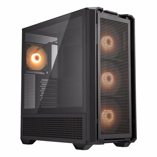 Cougar MX600 RGB ATX Full Tower PC Case, Up to 360MM Radiator, 4xARGB Pre-Installed Fans, USB-C Gen2x1, USB 3.0x2, Audio, RGB Button, Black | 3857C90.0001 – Buy Online