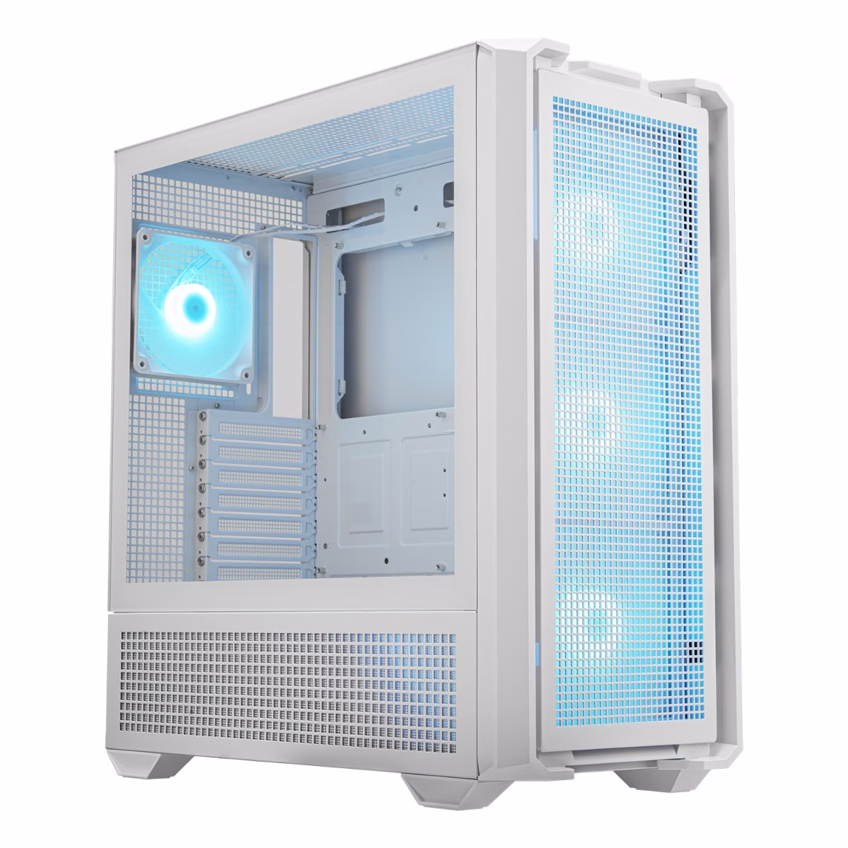 Cougar MX600 RGB ATX Full Tower PC Case, Up to 360MM Radiator, 4xARGB Pre-Installed Fans, USB-C Gen2x1, USB 3.0x2, Audio, RGB Button, White | 3857C90.0002 thumbnail 6