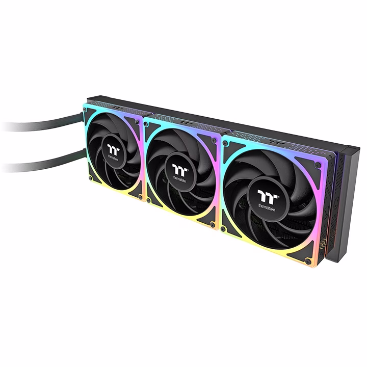 Thermaltake MAGCurve 360 Ultra ARGB Sync AIO Liquid Cooler, 6.67" Curved AMOLED Display, AI Forge Technology, TOUGHFAN EX120, 360mm, Black | CL-W453-PL12SW-A thumbnail 2