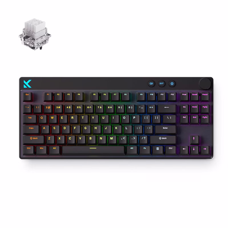 MCHOSE Mix 87 Hall Effect Magnetic Gaming Keyboard, 8KHz Polling, 256K Scan Rate, & Mount Tai Magnetic GT Switches, Black | Mix87 HE thumbnail 2