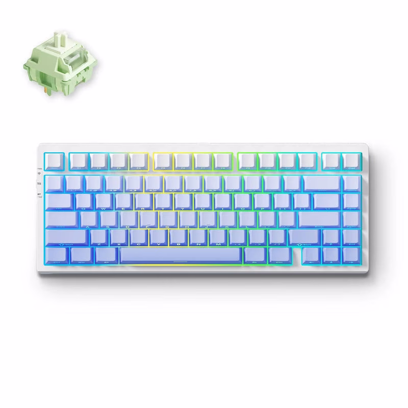 MCHOSE G75 Pro Wireless Mechanical Keyboard, 75% Gasket Mount, Tri-Mode Connectivity, & Matcha Latte Switches, Glacier Gradient | G75-14A thumbnail 2