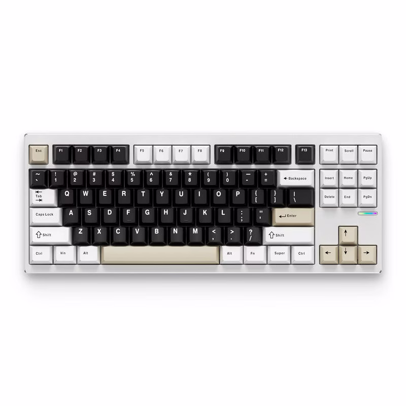 MCHOSE GX87S Aluminum Custom Mechanical Keyboard, Tri-mode (Type-C, 2.4GHz, Wireless), 80% TKL, Gasket Mount, & 8000mAh Battery, Milky Brown | HW-GX87-2 – Buy Online