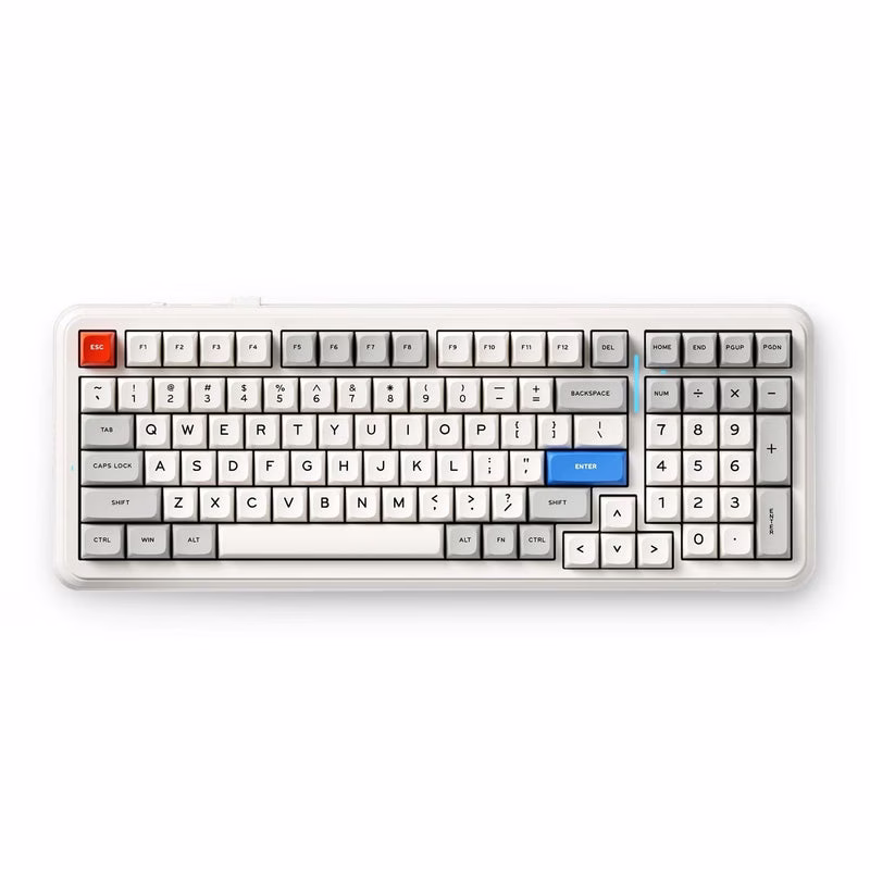 MCHOSE K99 V2 Wireless Gasket Mechanical Keyboard, Icy Creamsicle Switches, & 8000mAh Battery, Retro White | MC-K99V2-11 – Buy Online