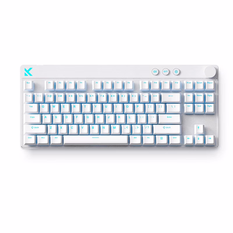 MCHOSE Mix 87 Hall Effect Magnetic Gaming Keyboard, 8KHz Polling, 256K Scan Rate, & Mount Tai Magnetic GT Switches, White | Mix87 HE – Buy Online