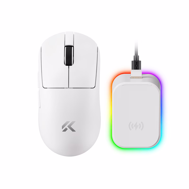 MCHOSE A7 V2 Ultra Plus Lightweight Wireless Gaming Mouse, PAW3950TI Sensor, 8K Polling, & Magnetic Charging Dock, White | MC-A7V2-10 – Buy Online