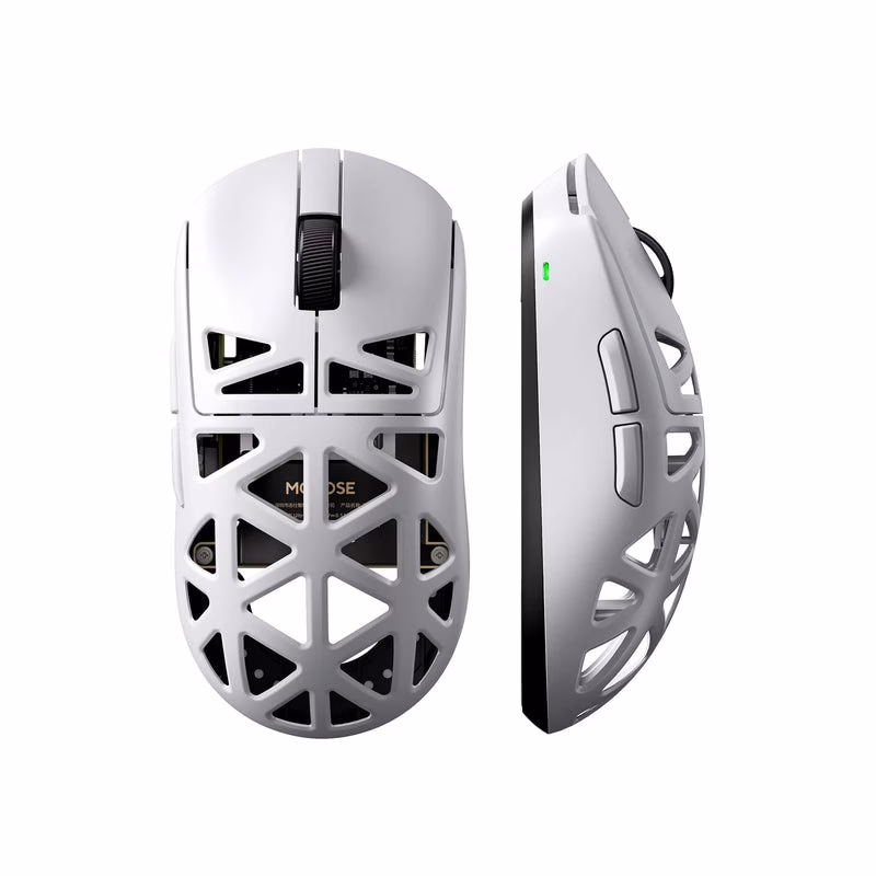 MCHOSE A7X Ultra Magnesium Alloy Wireless Gaming Mouse, PAW3950TI Sensor, 8K Polling, & ICEFLOW Glacier Coating, White | MC-A7X-1 – Buy Online