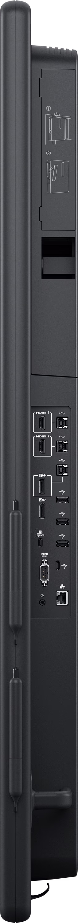 Dell 75 4K Interactive Touch Monitor, 3840 x 2160 UHD, IPS Panel, Touch Screen (multi touch), Palm-rejection, USB-C connectivity, Built-in Dual 20W speakers | P7525QT thumbnail 2