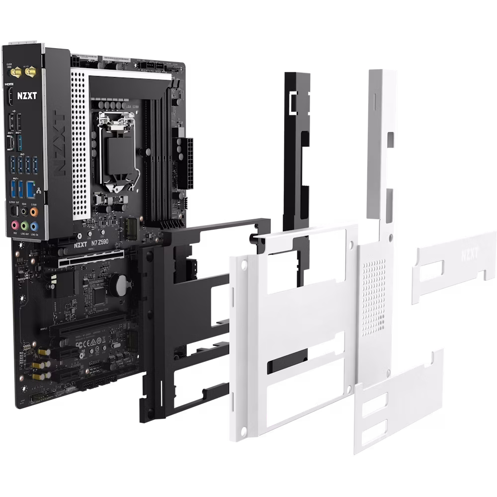 NZXT, N7 Z590 Intel Z590 gaming ATX motherboard, with Wi-Fi and CAM features,  DDR4, Digital RGB, Digital fan control, Wifi 6E, Bluetooth V5.2, Multi-GPU support, Integrated rear I/O shield | N7-Z590XT-W1 thumbnail 7