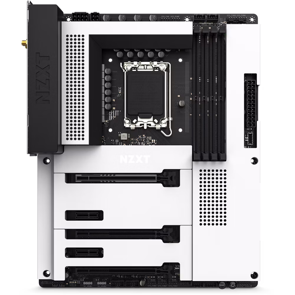 NZXT N7 Z790 Intel Z790 ATX DDR5 Motherboard, LGA 1700, 4x DIMM Slots, Max Memory 192GB DDR5, PCIe 5.0, M.2, RTL8125BG 2.5G LAN, ALC1220 Codec, Wi-Fi 6E, Bluetooth | N7-Z79XT-W1 thumbnail 3