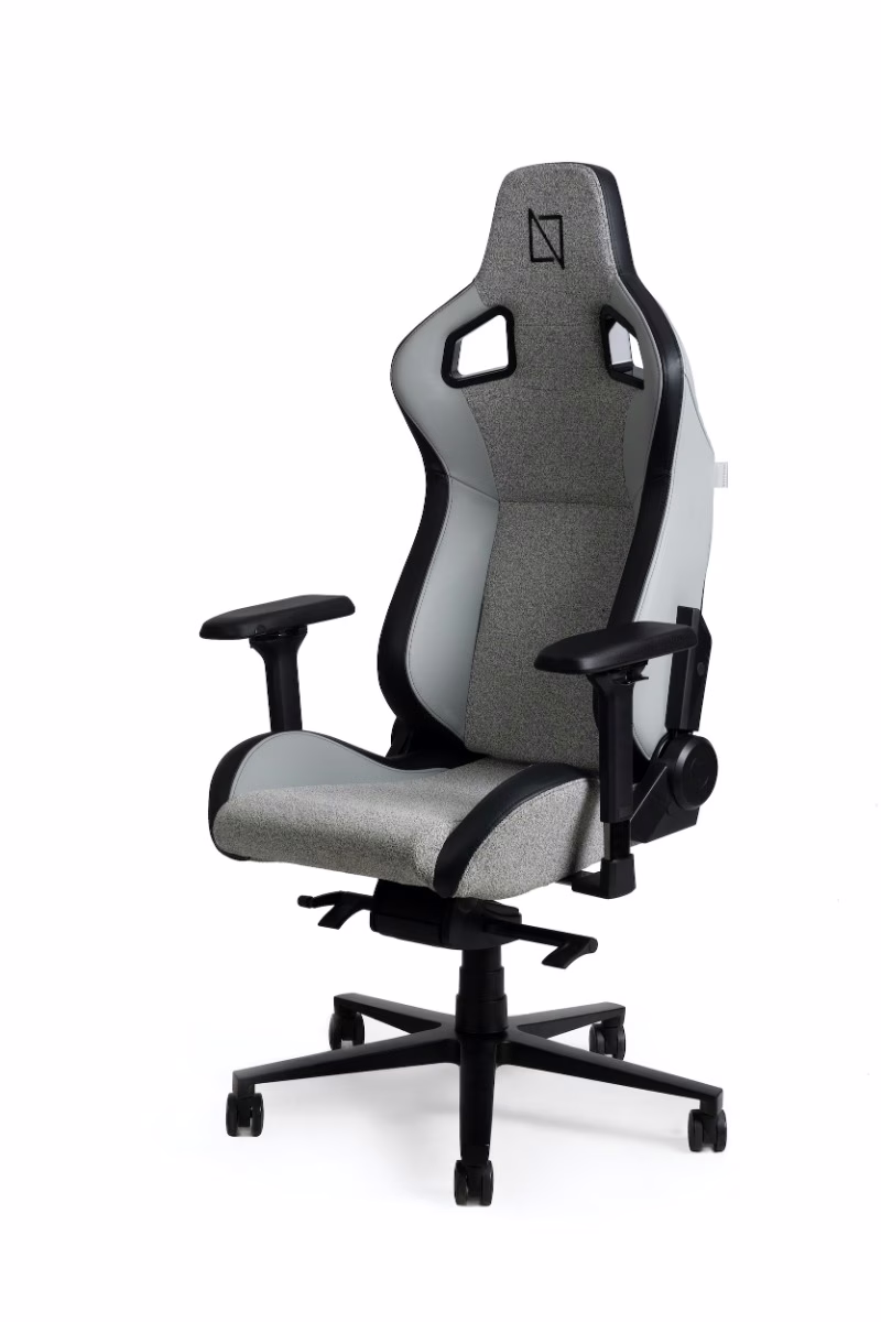 NAVO APEX AIR Fusion Weave Premium Ergonomic Gaming/Office Chair, 155?? Reclining High Back Chair, 4D Metal Armrest, Magnetic Memory Foam Headrest & Lumbar Support by Navoergonomics | Light Grey thumbnail 2