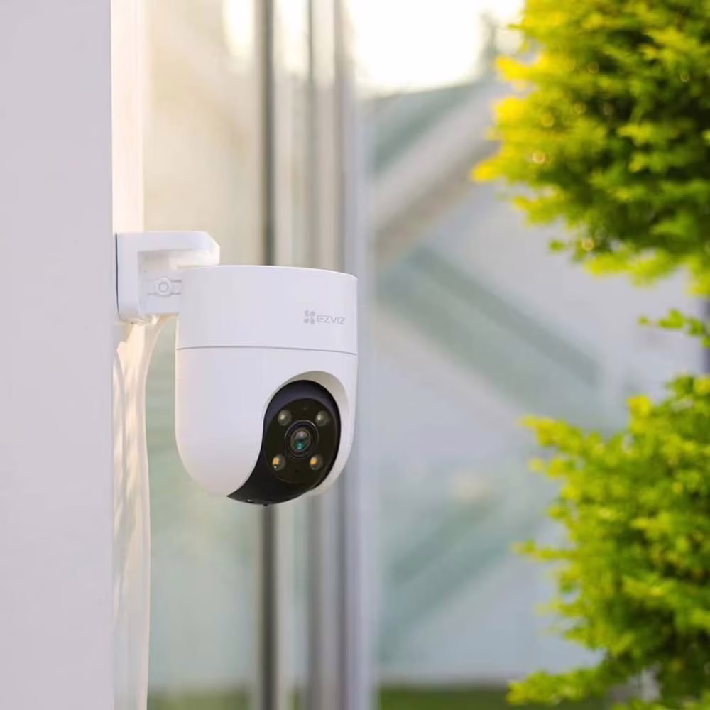 EZVIZ H8C 4MP OUTDOOR 2K Pan/Tilt Wi-Fi Camera, Smart Night Vision, 360?? Coverage, Auto-Tracking, AI Human Detection, Weatherproof Design, Supports MicroSD Card(Upto 512 GB), White | H8C image
