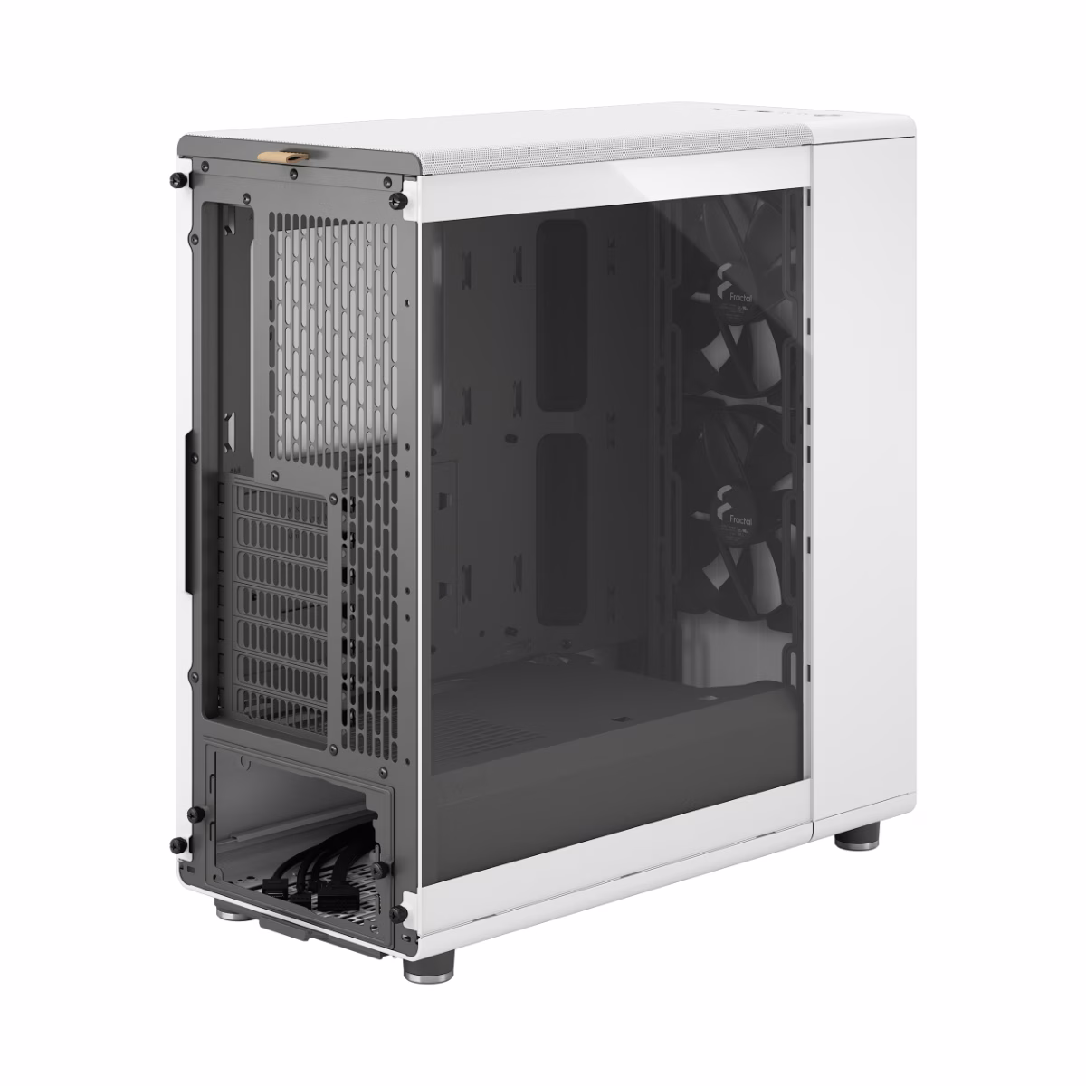 Fractal Design North Chalk White TG Clear Tint Gaming Case, Temp Glass Side Panel, Support Up to 360mm Radiator & 6x120mm Fans, 2 x 2.5/3.5" Drive Bays, USB-C 3.1 Gen 2, 2 x USB-A 3.1 | FD-C-NOR1C-04 thumbnail 2