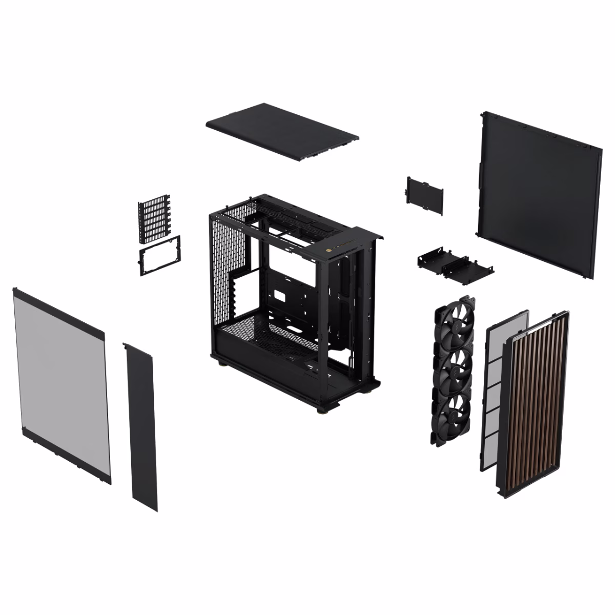 Fractal North XL Charcoal Black TG Dark Tint Gaming Case, 3x Pre Installed 140 Mm Fan, 4x Drive Mounts, 7x Expansion Slots, Motherboard Supports Upto E-ATX | FD-C-NOR1X-02 thumbnail 16