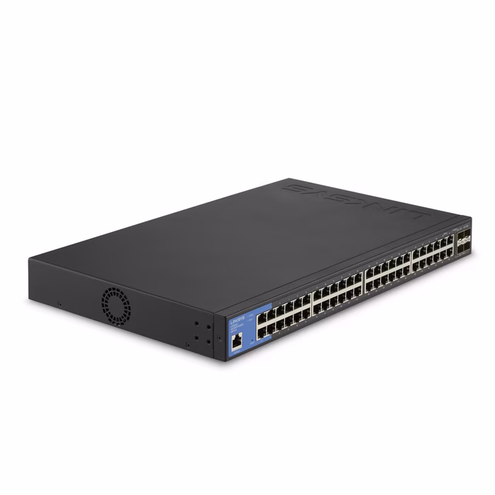 Linksys LGS352C-EU Business Switch: 48 Port 48-Port Managed Gigabit Ethernet Switch with 4 10G SFP+ Uplinks, Advanced Network Security and QoS, TAA Compliant thumbnail 3