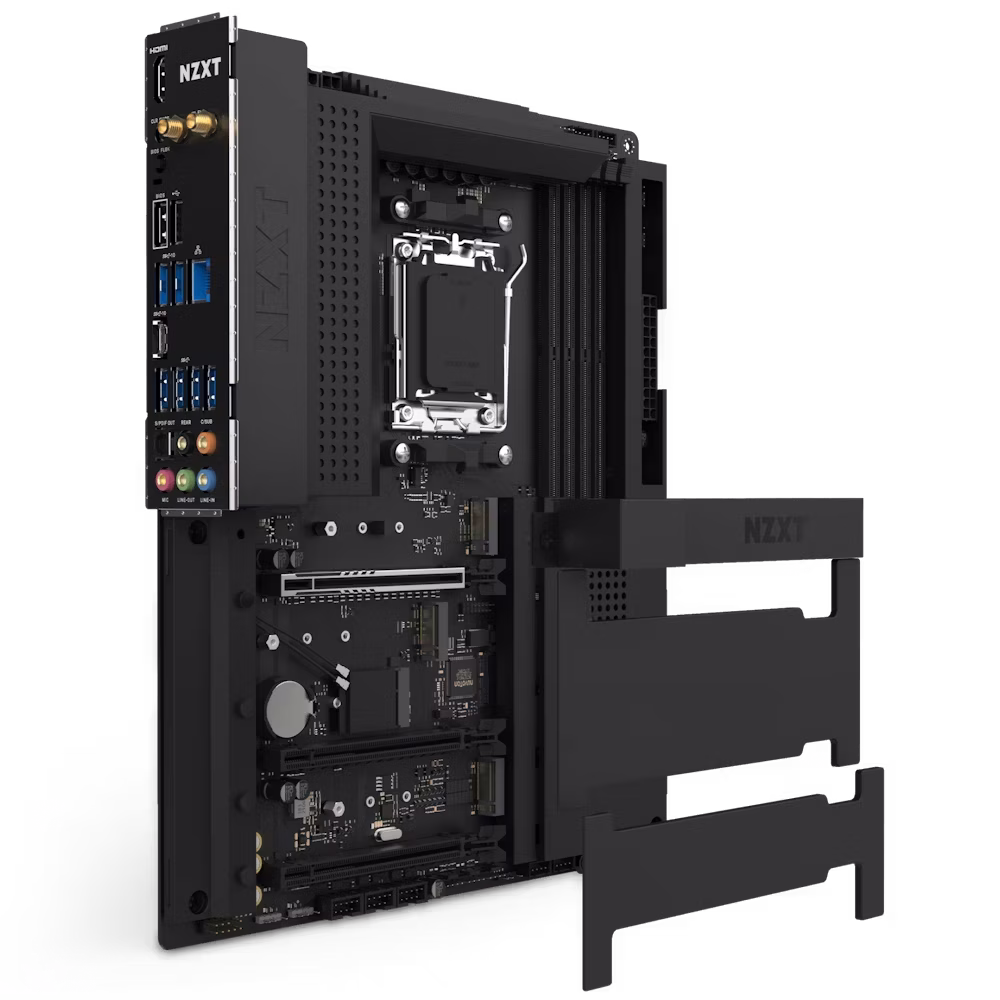 NZXT AMD B650E N7 AM5 ATX Motherboard, AMD B650 Chipset, 4x DDR5 DIMM, Max 128GB Memory, 3x M.2, 4x SATA, PCIe 5.0 ??16, AMD RDNA 2 Graphics, 1x HDMI, 2.5G LAN, USB 2.0x2 USB Type-C, Black | N7-B65XT-B1 thumbnail 5