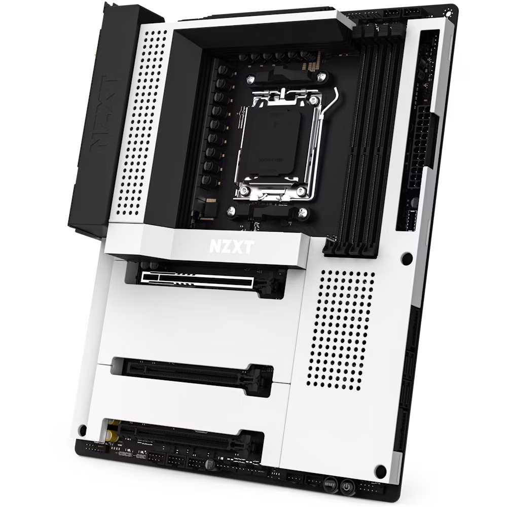 NZXT AMD B650E N7 AM5 ATX Motherboard, AMD B650 Chipset, 4x DDR5 DIMM, Max 128GB Memory, 3x M.2, 4x SATA, PCIe 5.0 ??16, AMD RDNA 2 Graphics, 1x HDMI, 2.5G LAN, USB 2.0x2 USB Type-C, White | N7-B65XT-W1 thumbnail 2