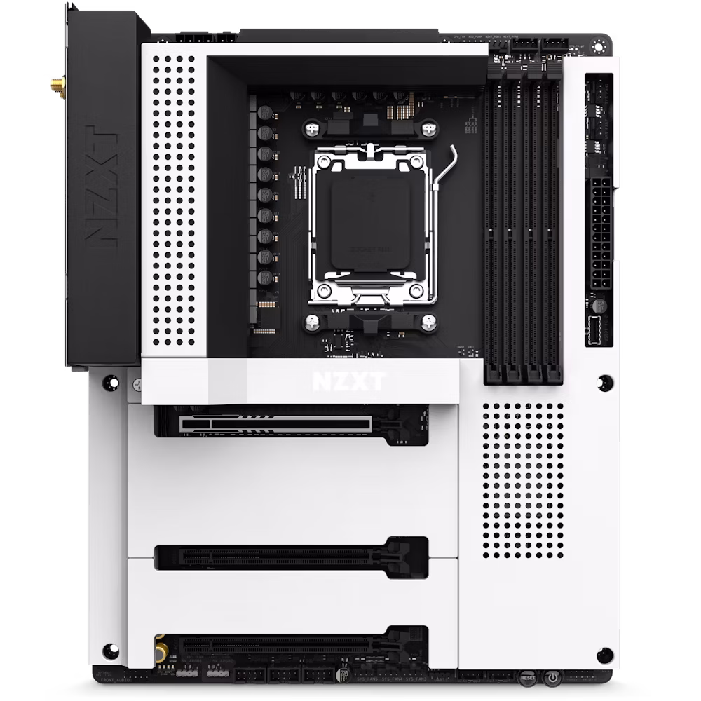 NZXT AMD B650E N7 AM5 ATX Motherboard, AMD B650 Chipset, 4x DDR5 DIMM, Max 128GB Memory, 3x M.2, 4x SATA, PCIe 5.0 ??16, AMD RDNA 2 Graphics, 1x HDMI, 2.5G LAN, USB 2.0x2 USB Type-C, White | N7-B65XT-W1 thumbnail 4