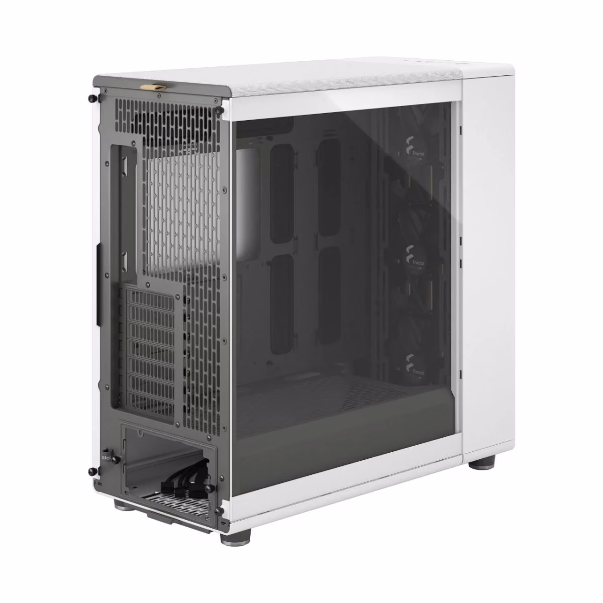 Fractal Design RC Chalk White TG Clear Gaming PC Case, 3x Pre-installed 140 mm Fans, Supports ATX & mATX Back-connector Motherboard, Up to 420/360 mm Radiator | FD-C-NOR1X-06 thumbnail 5