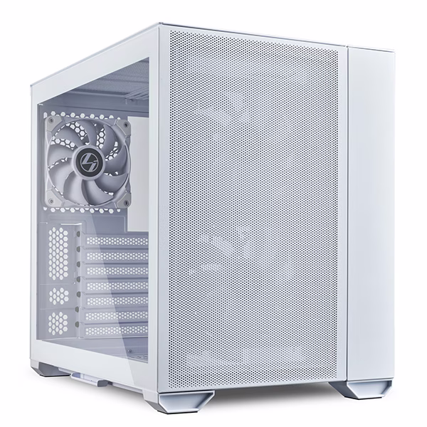 Lian Li O11 Air Mini ATX Mini Tower Computer Case, Tempered Glass, Radiator Support Up to 280mm, 5/7 Expansion Slots, Front 2x140mm PWM Fan, Aluminum Panel, White | G99-O11AMW.00 image