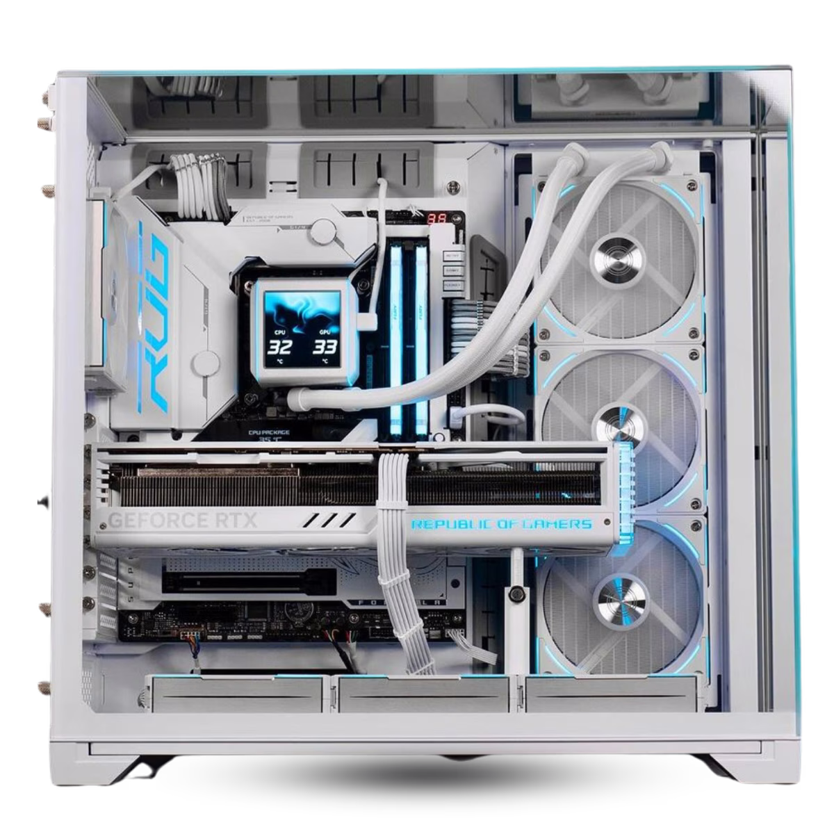 Nanotech High-End Custom Gaming PC, Intel Core i9 14900K 24 cores, 32 Threads, RTX 4080 SUPER AERO OC 16 GB, 64GB(2x32) 5200 MHz RAM, 4TB 4.0 NVMe, 1000W 80+ Gold, AIO CPU Liquid Cooler image