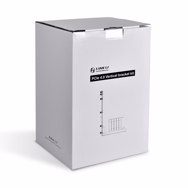 Lian Li O11D MINI/O11 AIR MINI VERTICAL BRACKET KIT 200mm long PCIe Gen4 x16 riser cable, Allows showing graphic card with simple installation and different configurations.| O11DMINI-1W-4 thumbnail 2