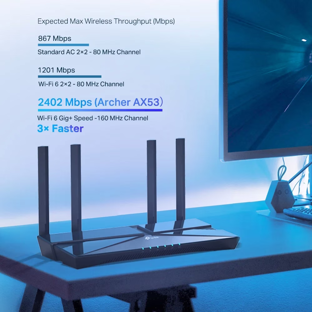 TP-Link Archer AX53 AX3000 Dual Band Gigabit Wi-Fi 6 Router thumbnail 5