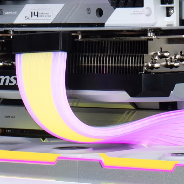 Lian Li Strimer Wireless 16-8 ARGB Cable, 370x37x50.6mm, 340mm Cable Length, 8 Light Guides, 116 Number of LEDs | PW16-81W thumbnail 4