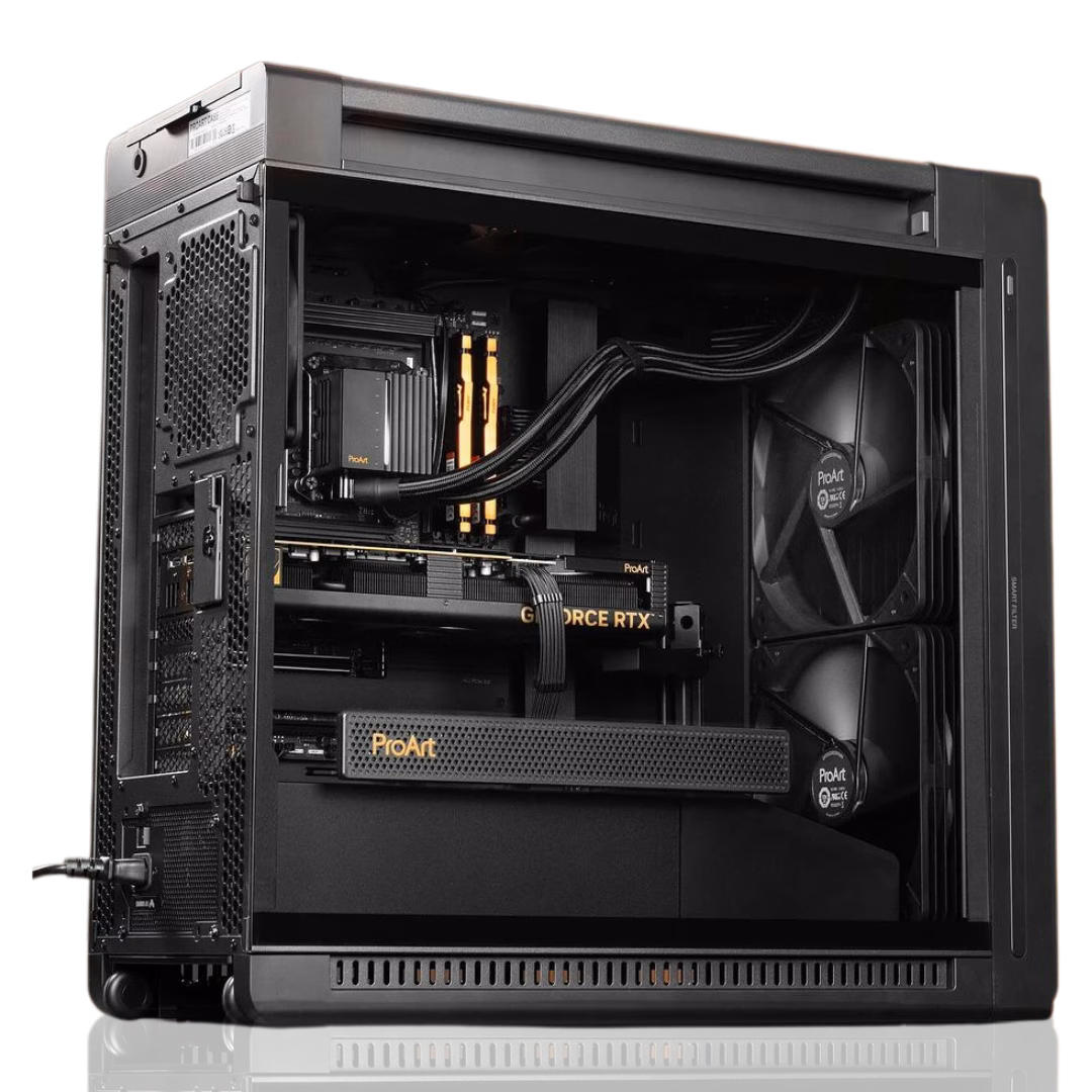 ASUS Pro Art Powered Rendering PC, AMD Ryzen 9 9950X, 4080 SUPER 16GB, 64GB (2x32GB), 2 TB, 420mm Cooler, 1200W thumbnail 2