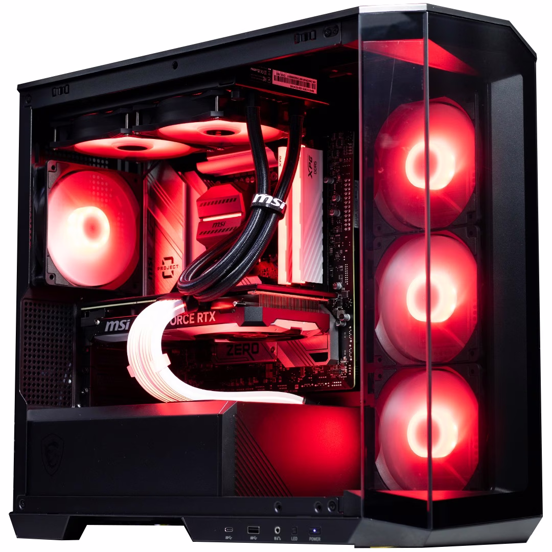 NANOTECH MSI Project Zero Gaming PC - Intel Core i9-14900K 24 Cores 32 Threads, MSI NVIDIA RTX 4080 SUPER 16GB, 32GB DDR5 RAM 6400MHz, 2TB SSD Gen 4, 1000W 80 PLUS Gold PSU, 360mm Liquid Cooler, Wi-Fi + BT thumbnail 2