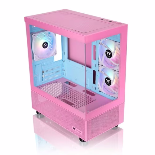 Thermaltake View 170 TG ARGB Bubble Pink Micro ( M-ATX ) case, 3x Pre installed ARGB Fans, Tempered Glass, Expansion slots x4, Pink | CA-1Z4-00M6WN-00 image