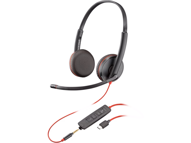 HP Poly Blackwire C3225 Stereo USB-C Headset (Bulk), On-ear (stereo), Black | 80S04A6 image