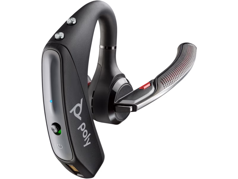 HP Poly Voyager 5200 UC USB-A Headset +BT600 Dongle TAA,  Micro USB to USB Type-A, In-ear (monoaural), Siri, Google | 7K2E1AA thumbnail 3