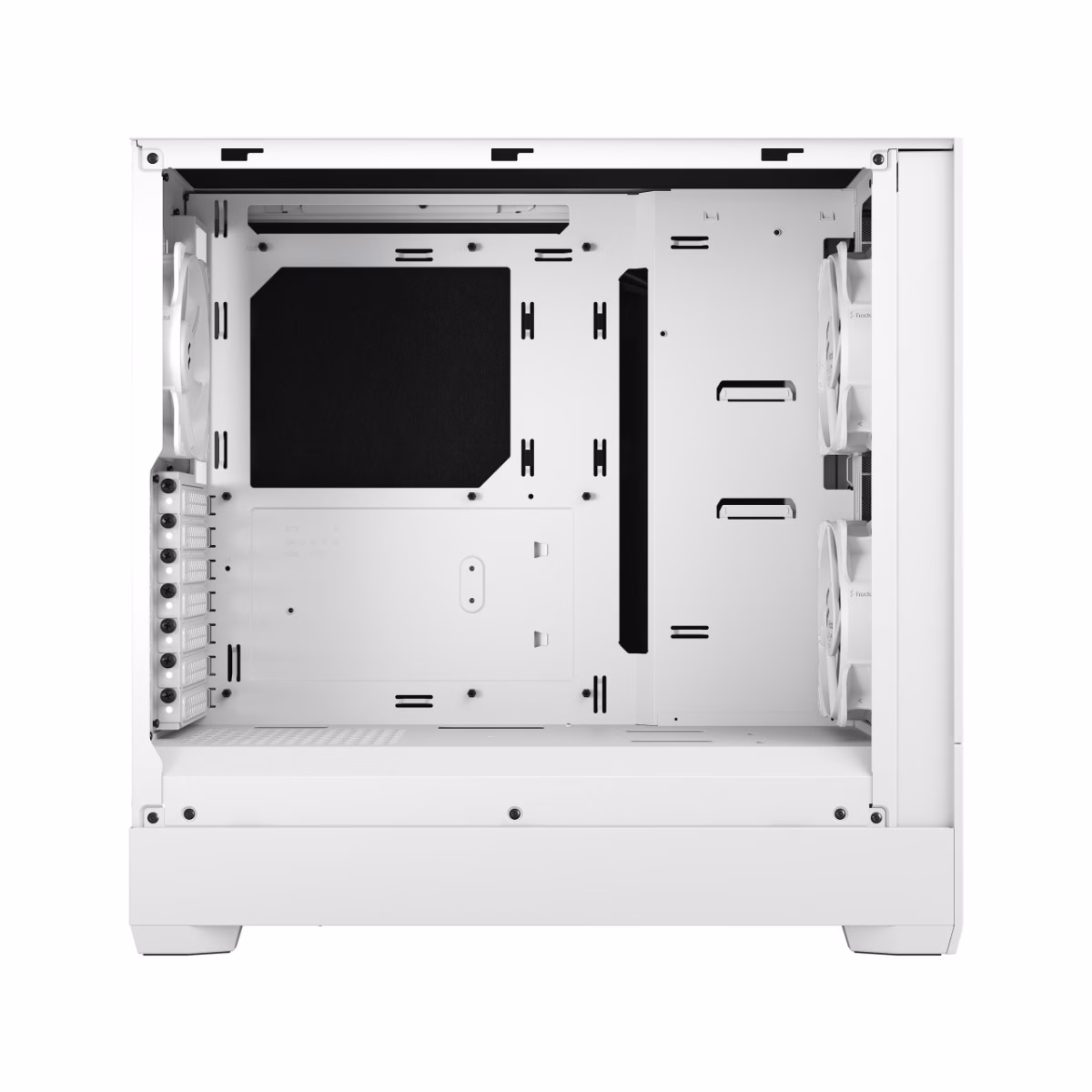 Fractal Design Pop Silent Mid-Tower PC Case, TG Clear Tint Tempered Glass Panel, Up to 280mm Radiator & 3x 120mm Fan Support, Hidden Compartment, USB-C /I/O Panel, White TG Clear Tint | FD-C-POS1A-04 thumbnail 9