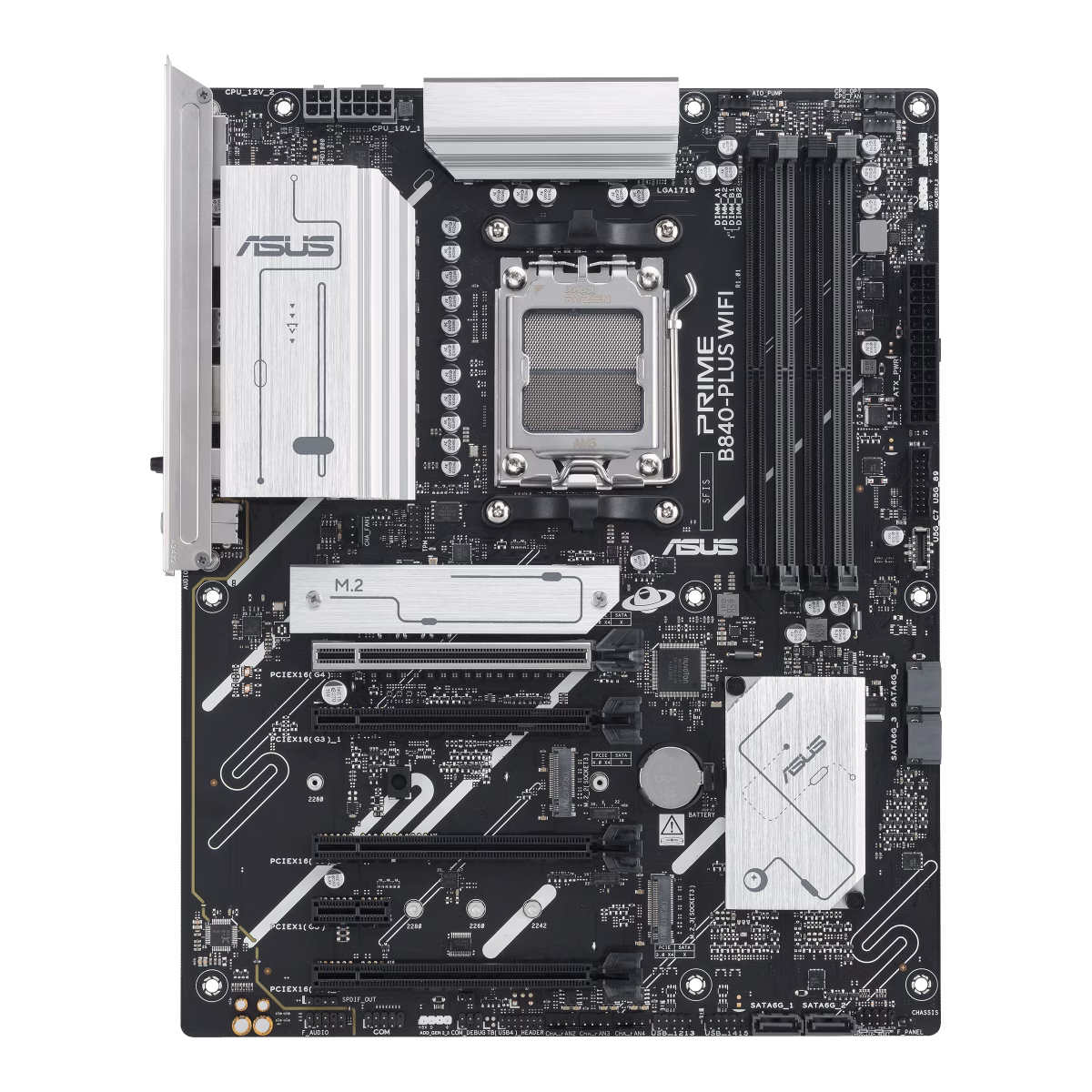 ASUS Prime B840-PLUS WIFI AMD B840 AM5 ATX Motherboard, Ryzen 9000 Ready, AI PC Ready, DDR5 Support, PCIe 4.0, WiFi 6E, 2.5Gb Ethernet, Aura Sync | 90MB1IZ0-M0EAY0 thumbnail 2