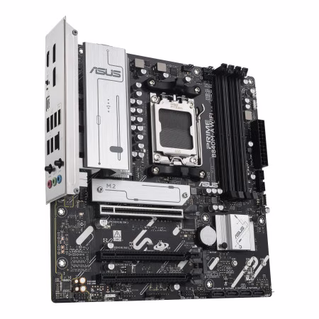 ASUS Prime B840M-A WiFi-CSM AMD AM5 B840 mATX Motherboard, Advanced AI Ready, DDR5, PCIe 4.0 Ready, 3xM.2 Slots, Wi-Fi 6E, 2.5Gb LAN, DisplayPort, HDMI, USB 5Gbps Type-C, BIOS Flashback, Aura Sync | 90MB1J20-M0EAY0 – Buy Online