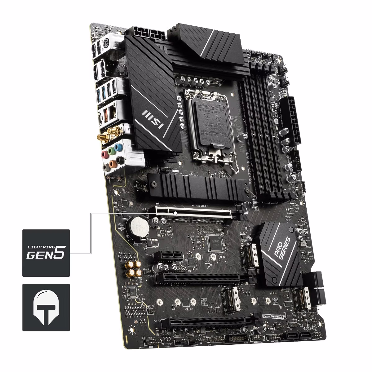 MSI PRO Z790-P WIFI Motherboard, Intel 14th/13th/12th Gen LGA 1700, DDR5 7000+MHz (OC), PCIe 5.0, Wi-Fi 6E, 2.5G LAN, ATX Business & Gaming Board |  911-7E06-010 thumbnail 2