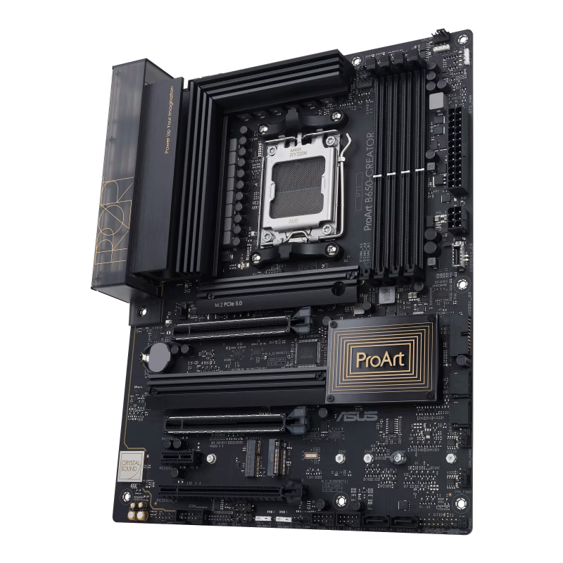 Asus ProArt B650-Creator ATX AMD Motherboard, AMD B650 Chipset, 4x DDR5 DIMM Slot, 192GB Max Memory, 3x M.2 Slots, Realtek 2.5Gb Ethernet, 2x PCIe 4.0 x16, Black | 90MB1C40-M0EAY0 thumbnail 3