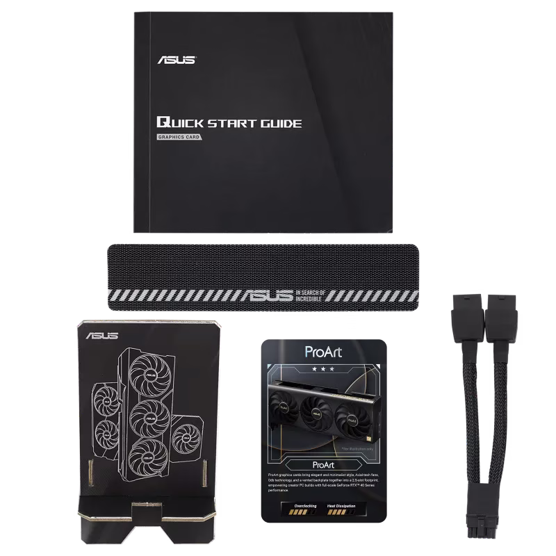 ASUS ProArt GeForce RTX 4070 SUPER 12GB GDDR6X OC Edition Graphic card, 192-bit and  21 Gbps, 581 AI Performance, 2565 MHz Max Boost, 7168 CUDA Cores, 2 Year Warranty, Black | 90YV0KC4-M0NA00 thumbnail 4