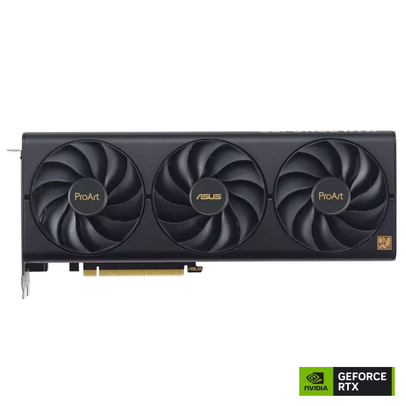 ASUS ProArt GeForce RTX 4070 SUPER 12GB GDDR6X OC Edition Graphic card, 192-bit and  21 Gbps, 581 AI Performance, 2565 MHz Max Boost, 7168 CUDA Cores, 2 Year Warranty, Black | 90YV0KC4-M0NA00 thumbnail 5