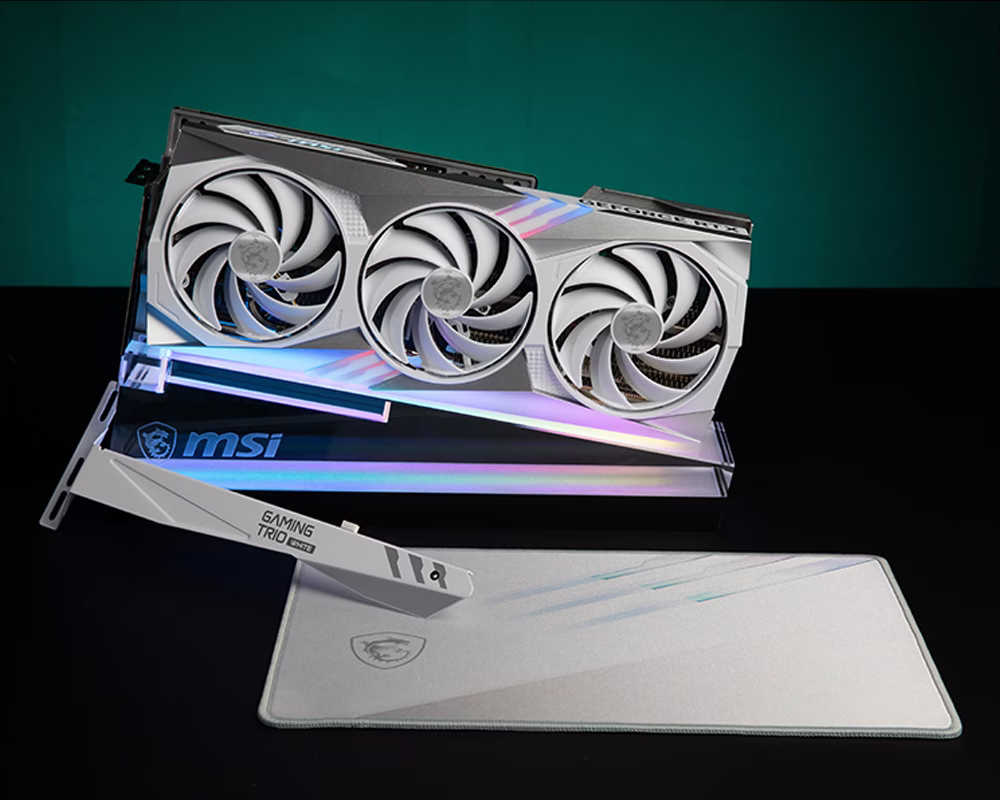 MSI RTX 4070TI 12GB GAMING X TRIO WHITE GDDR6X 3 FAN NVIDIA GRAPHIC CARD,912-V513-079,4711377042000,824142311769 thumbnail 4