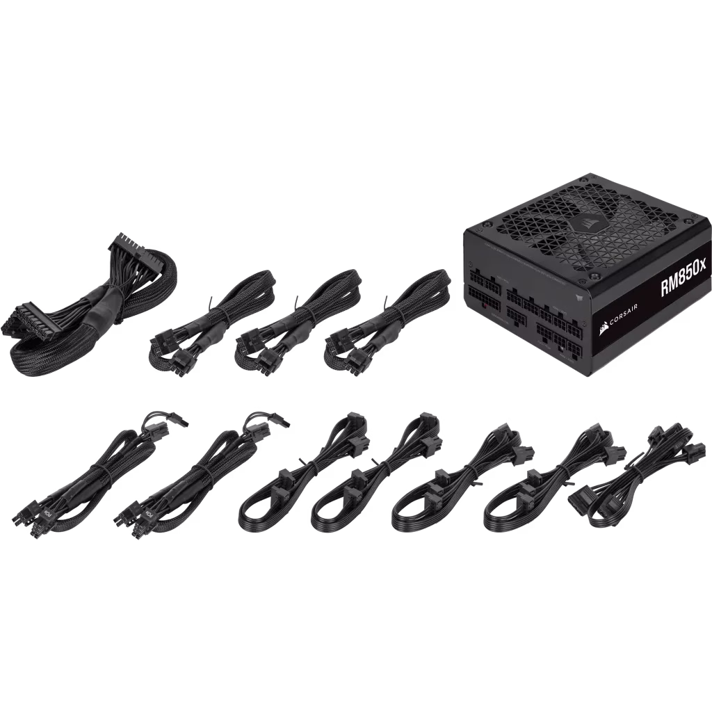 Corsair RMx Series RM850x 850 Watt 80 PLUS Gold Fully Modular ATX PSU (UK), Black | CP-9020200-UK thumbnail 6