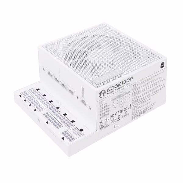 Lian Li EDGE 1300W ATX 3.1 White Powersupply PSU, 80 PLUS PLATINUM, Built-in USB Hub, Dual Chamber Design, 12V-2x6, PCIe Gen 5 | EG1300W – Buy Online