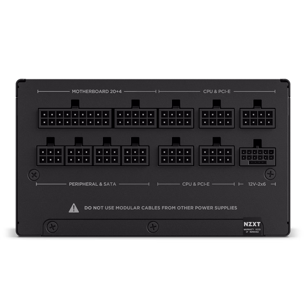 NZXT C1200 Gold ATX 3.1 1200 Watt 80 PLUS Gold Fully Modular Power Supply (PSU), 135mm FDB Fan, 12V-2x6, Black | PA-2G2BB-UK thumbnail 7