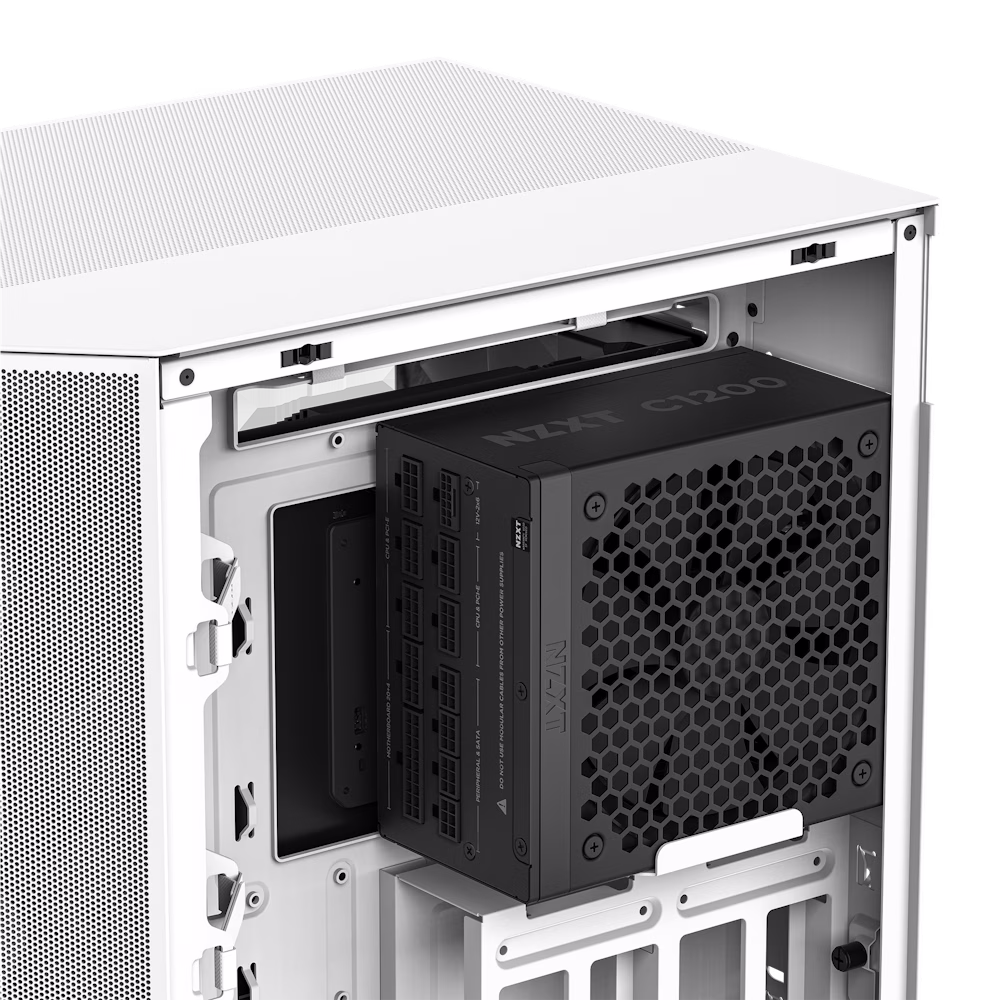 NZXT C1200 Gold ATX 3.1 1200 Watt 80 PLUS Gold Fully Modular Power Supply (PSU), 135mm FDB Fan, 12V-2x6, Black | PA-2G2BB-UK thumbnail 3