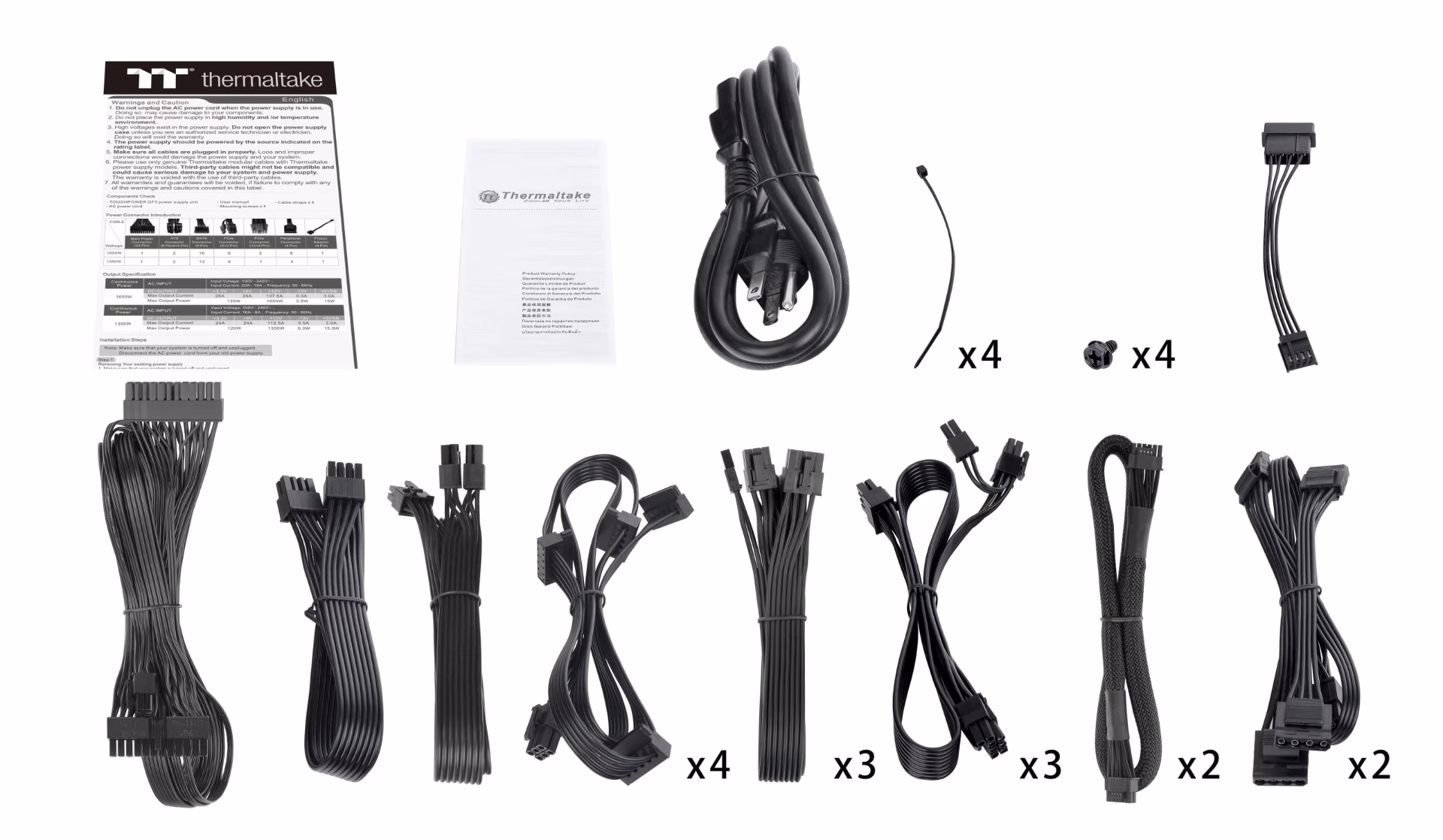 Thermaltake Toughpower GF3 Gold Full Modular Power Supply, TT Premium Edition, 1650W Capacity, 80 PLUS Gold, 140mm Ultra Quiet Smart Zero Fan, PCIe Gen 5.0 & ATX 3 .0, Black | PS-TPD-1650FNFAGK-4 thumbnail 11