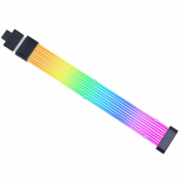 Lian Li Strimer Wireless 16-8 ARGB Cable, 370x37x50.6mm, 340mm Cable Length, 8 Light Guides, 116 Number of LEDs | PW16-81W thumbnail 2