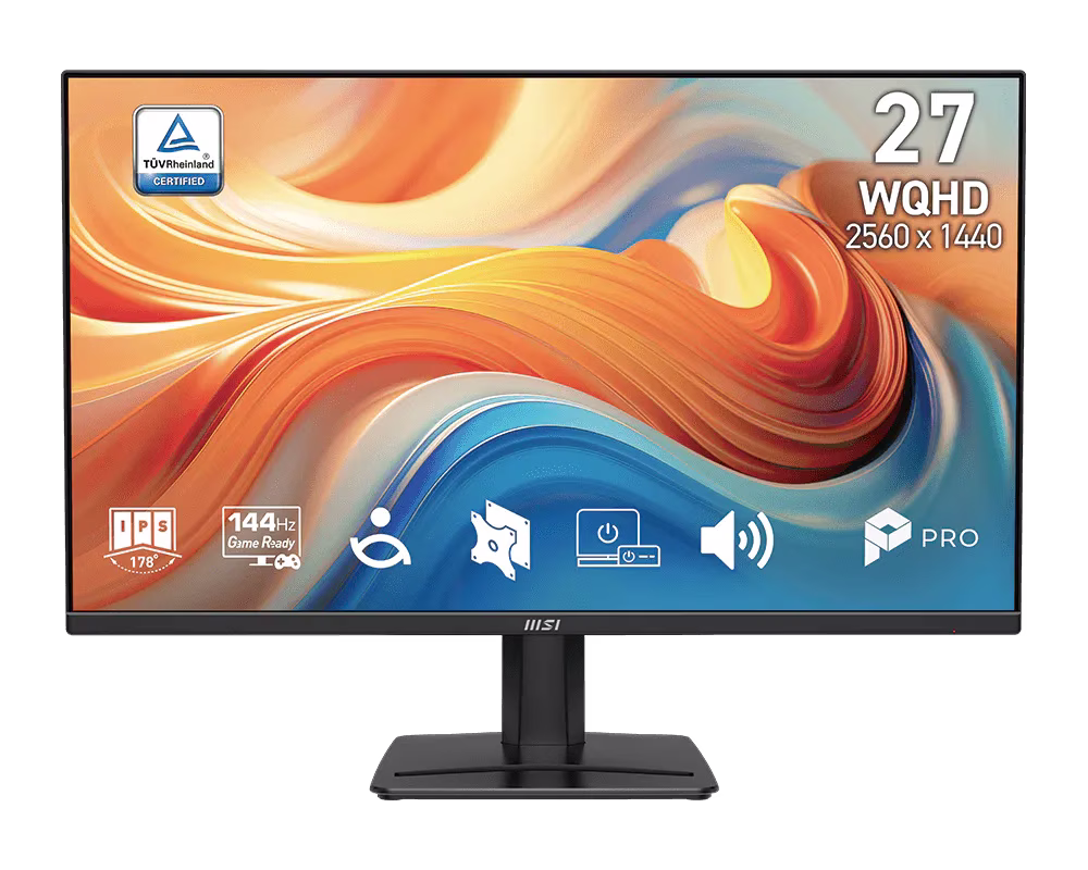 MSI PRO MP275Q E14 27" Business & Gaming Monitor, 144Hz WQHD 2K IPS Display, 1ms Response, EyesErgo Technology, Built-in Speakers | 9S6-3PF2CM-018 – Buy Online